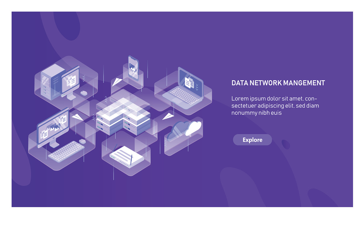 Data network management concept, a Technology Illustration by Good Studio (Photo 1 of 3)
