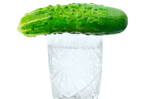 Cucumber and vodka, a Photo by saiko3p