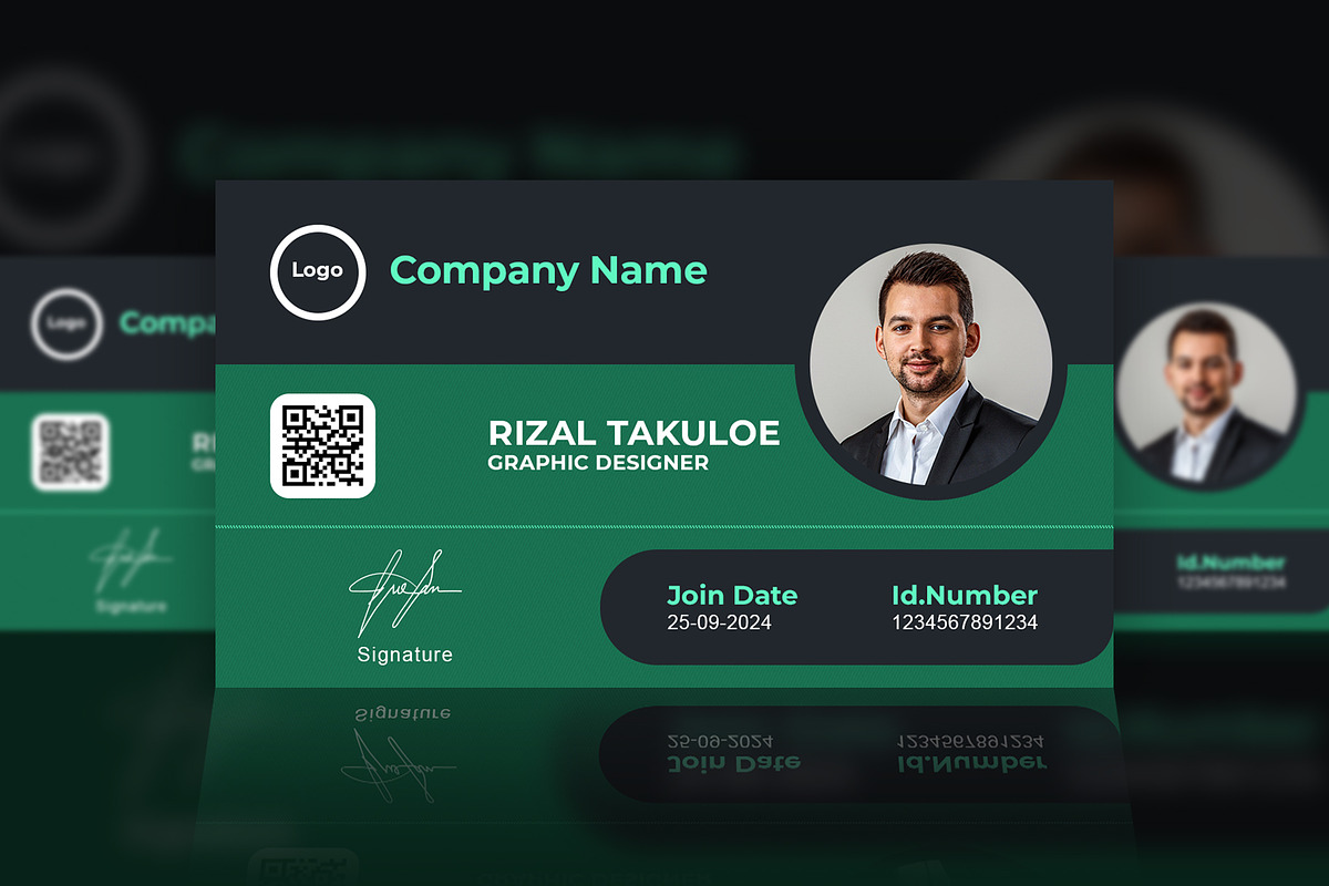 Id card corporate template, a Card Template by takuloerizal (Photo 1 of 3)