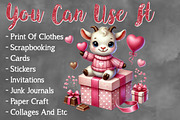 Valentine Cute Goat Clipart Bundle, a Seasonal Illustration by Craft Nest (Thumbnail 5 of 5)