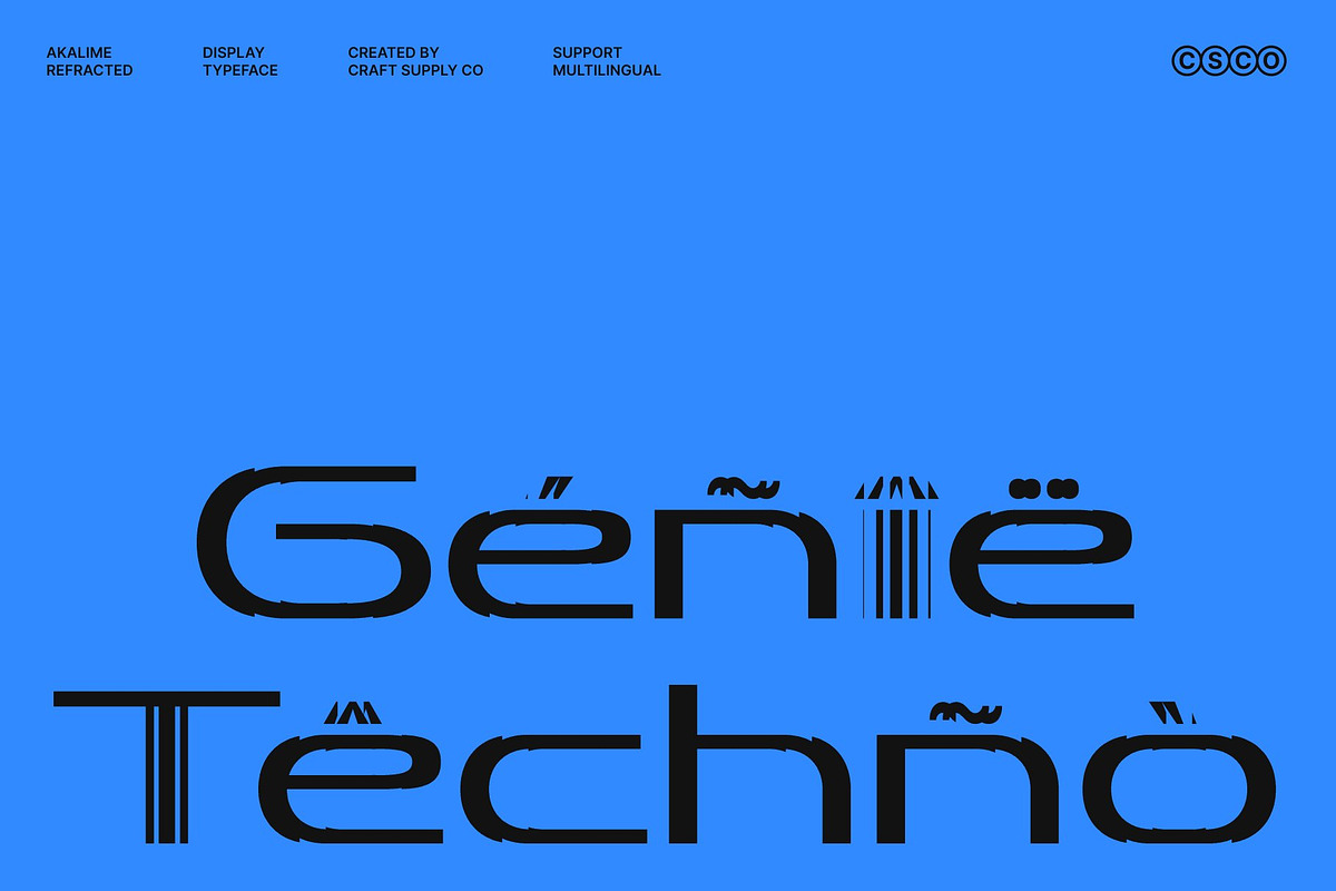 Akalime Refracted, a Sans Serif Font by Craft Supply Co. (Photo 7 of 8)