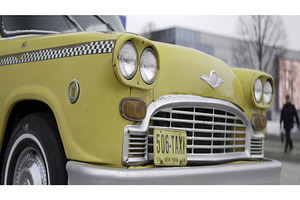 Close up of yellow new york taxi's, an Architecture Photo by Media Whale Stock