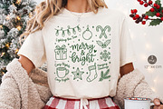 Merry And Bright Christmas PNG, a Seasonal Illustration by Libby Wishes (Thumbnail 1 of 3)