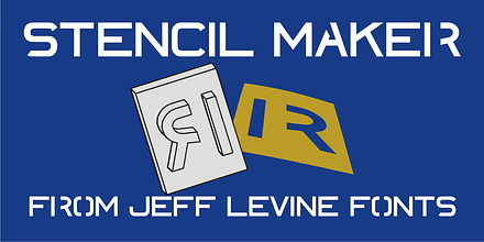 Stencil Maker JNL, a Sans Serif Font by Jeff Levine Fonts
