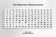 144 Watercolor Brushes for photoshop, a Brush Add-On by INTENTFX (Thumbnail 2 of 9)