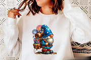 Watercolor 4th Of July Gnomes Clipar, an Illustration by SVGArt (Thumbnail 2 of 9)