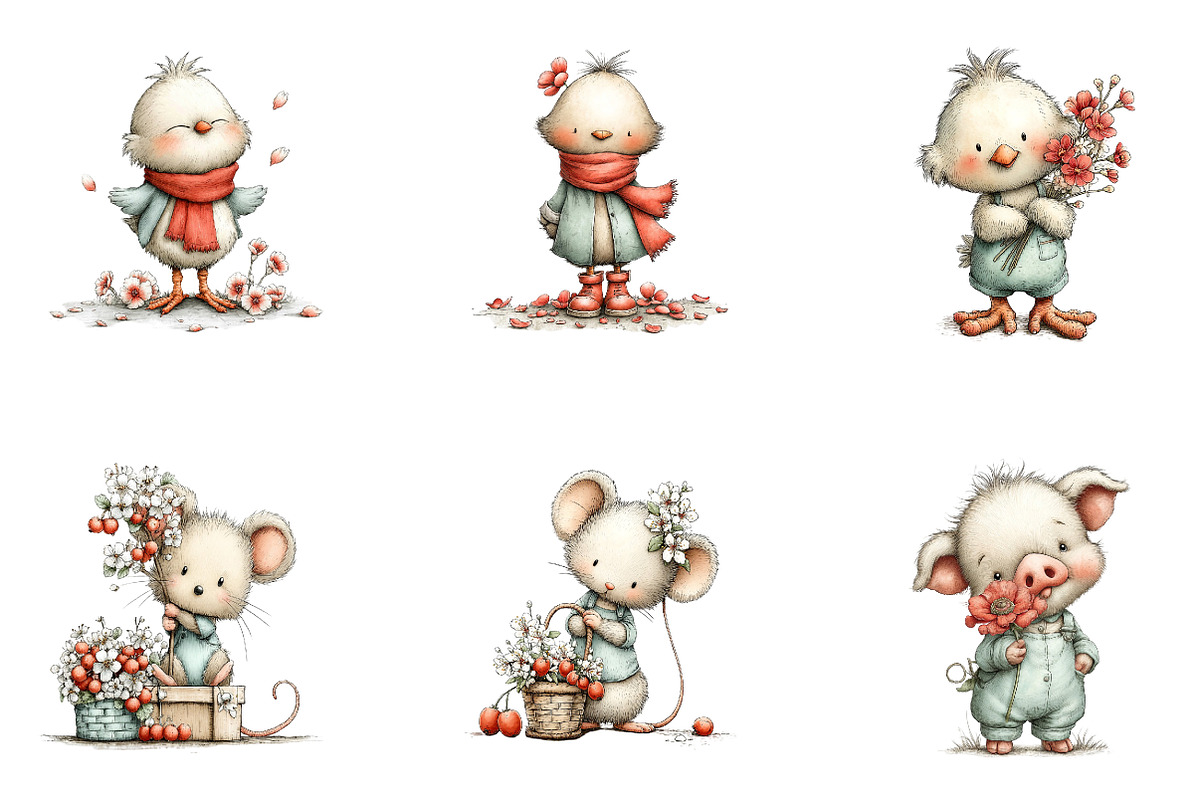 Whimsical Spring Clipart, an Illustration by CreationArt (Photo 4 of 7)
