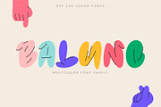 Baluno. OTF-SVG Color font family., a Symbol Font by Luxfont (Thumbnail 1 of 12)