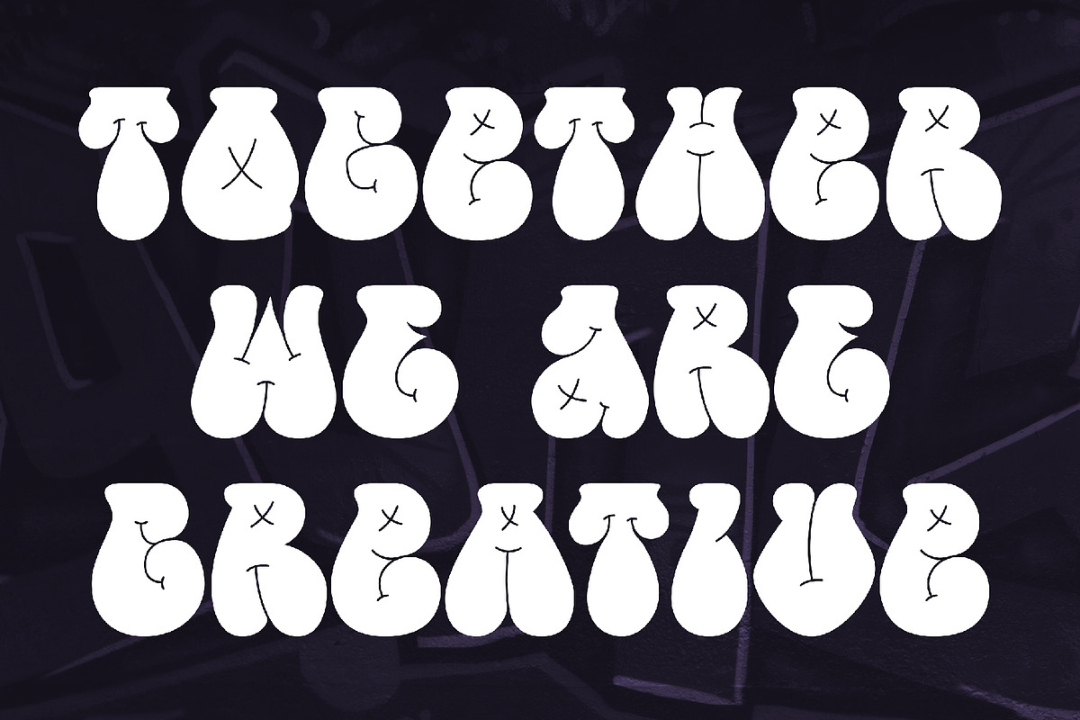 Bubble Spray - Grafitti Font, a Handwritten Font by AQR Studio (Photo 4 of 7)