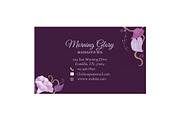 Morning Glory Business Card Template, a Business Card Template by Ujean'sWhimsicalWorld (Thumbnail 4 of 4)