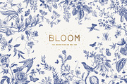 BLOOM. Chinoiserie inspired. B&W, a Decorative Illustration by olga.korneeva (Thumbnail 1 of 11)