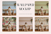 Kids Room Wallpaper Mockup PSD, a Household Mockup by ItsFreakinMockups (Thumbnail 1 of 4)