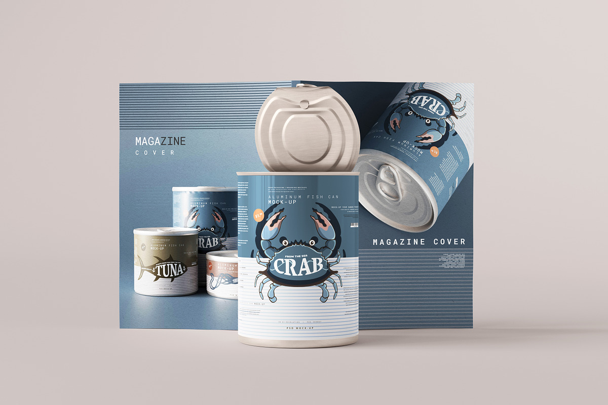 Aluminum Food Can Mockups - Large, a Cups & Container Mockup by pmvch (Photo 31 of 31)