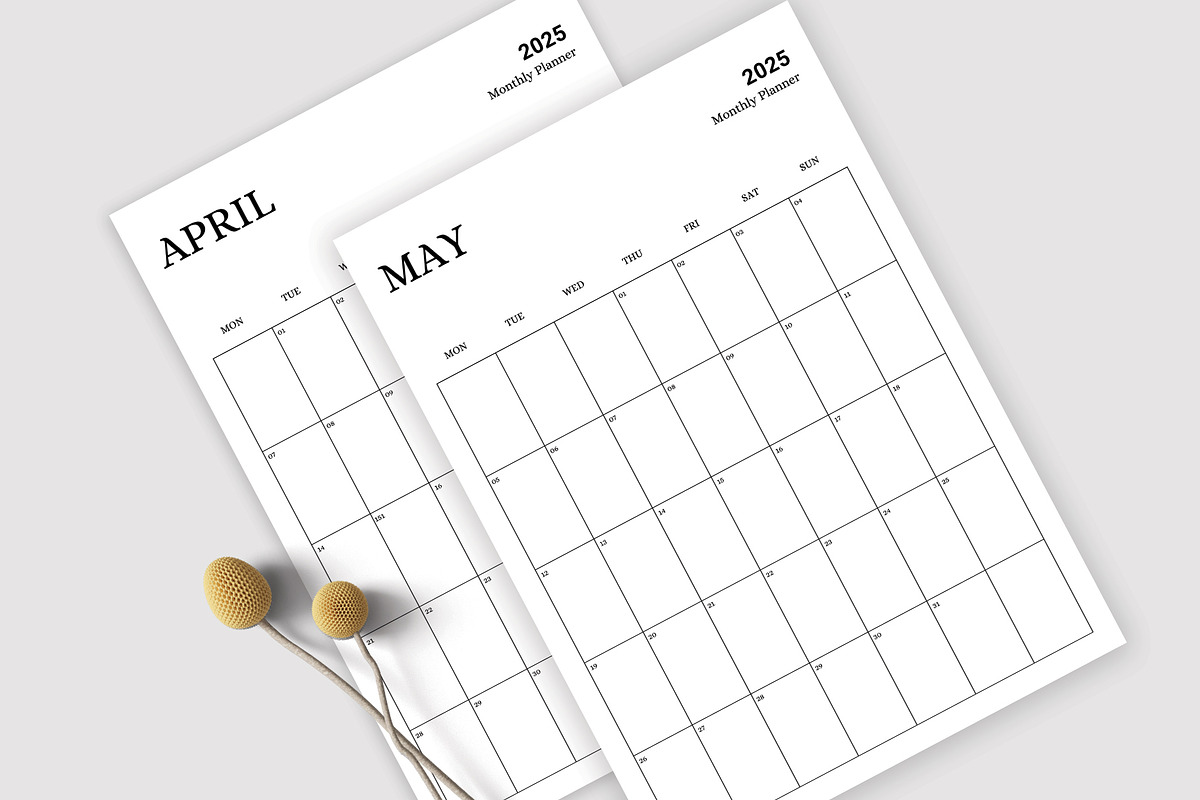 Monthly Planner 2025, a Stationery Template by Design Zone (Photo 2 of 5)