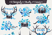 Azure Madness - Floral Pack, an Illustration by Stella's Graphic Supply (Thumbnail 4 of 6)