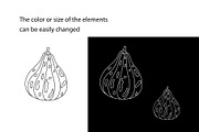 Pumpkins doodle vector clipart, a Seasonal Illustration by Contes_de_fée (Thumbnail 4 of 8)