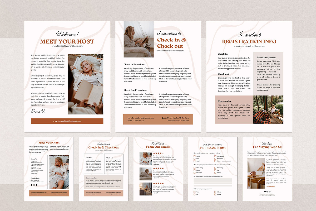 Airbnb Welcome Guest Book Canva, a Presentation Template by Emmart Studio (Photo 4 of 6)
