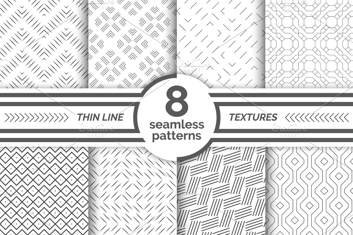 Modern linear seamless patterns, a Pattern Graphic by pattern shop (Photo 1 of 9)