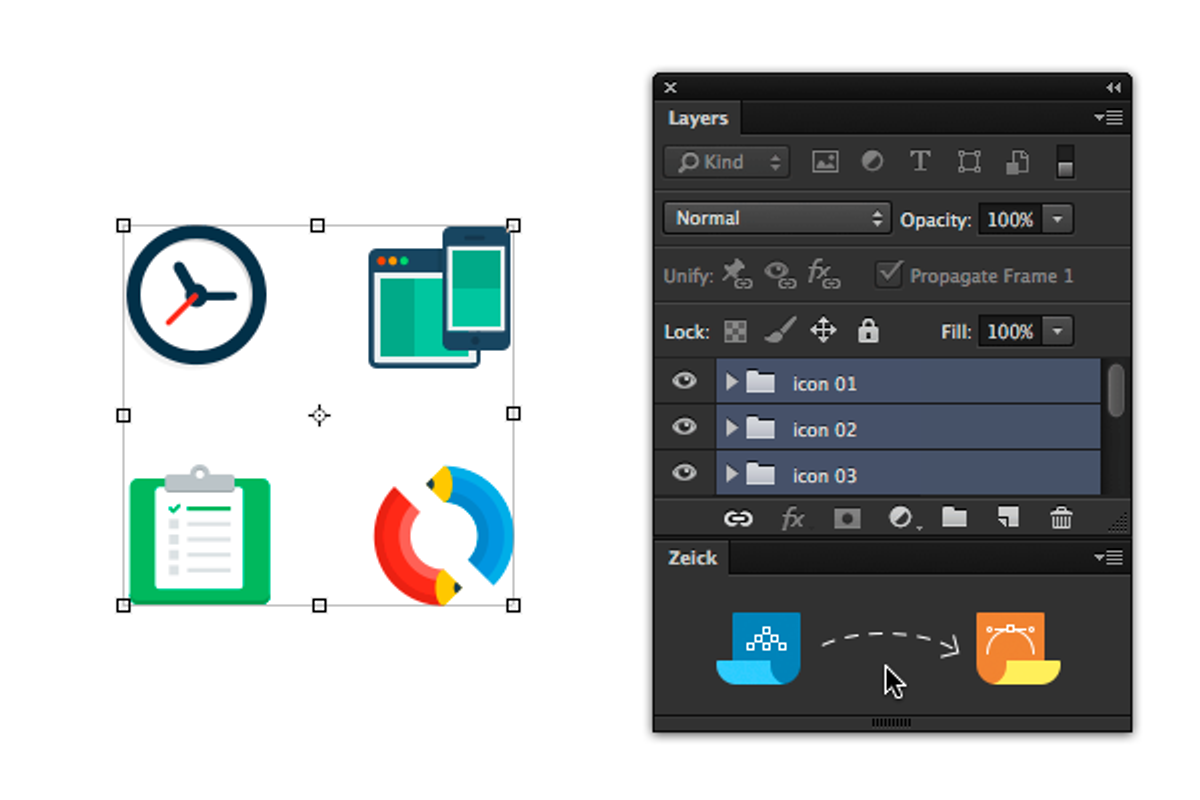 Zeick - Photoshop SVG export 5% OFF, a Plug-in Add-On by Renamy (Photo 3 of 5)