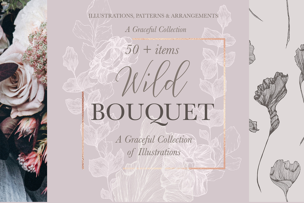 Wild Bouquet Wedding Illustrations, an Illustration by Laras Wonderland (Photo 1 of 13)
