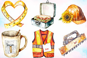 Construction Father's Day Clipart, an Illustration by Canvas Craft (Thumbnail 4 of 5)