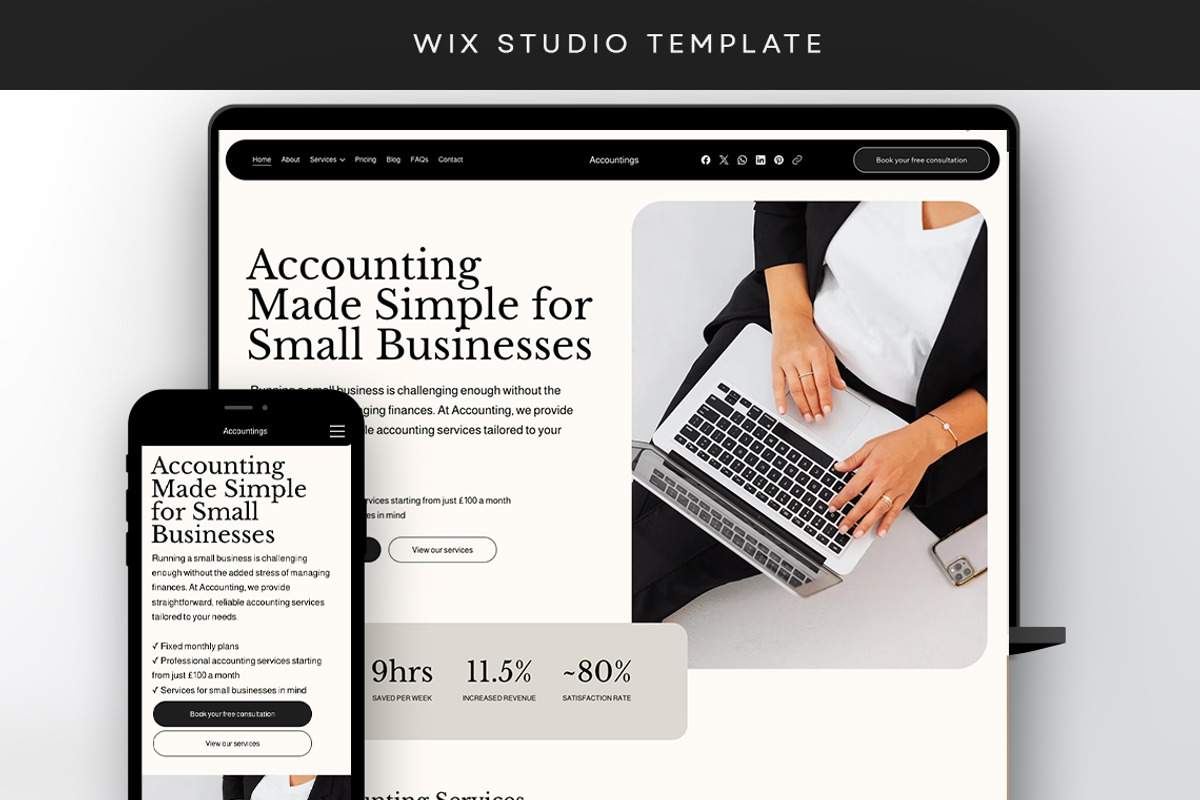 Accountant Wix Studio Website, a Wix Template by Template Twist Shop (Photo 1 of 10)