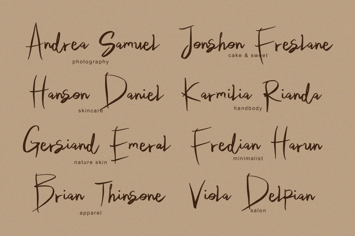 Camerta Signature, a Handwritten Font by Eltypesstudio (Photo 3 of 10)
