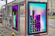 Warsaw Citylight Ad Bus Stop 11 v1, an Advertising Mockup by Graphic Shelter (Thumbnail 2 of 7)