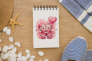 Pink Valentine Couple Animals PNG, an Animal Illustration by KennedyStudio (Thumbnail 4 of 5)