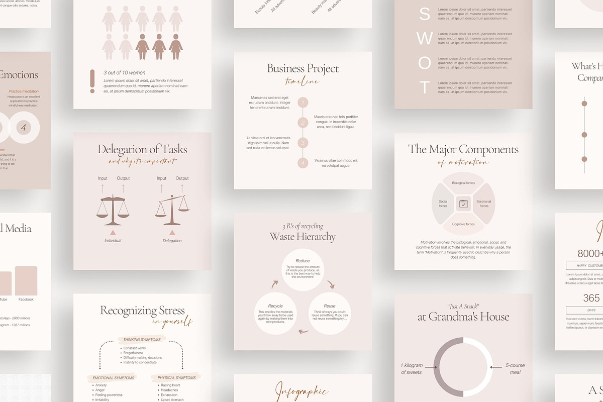 Infographic instagram templates, a Social Media Template by LiliesandBerries (Photo 5 of 17)