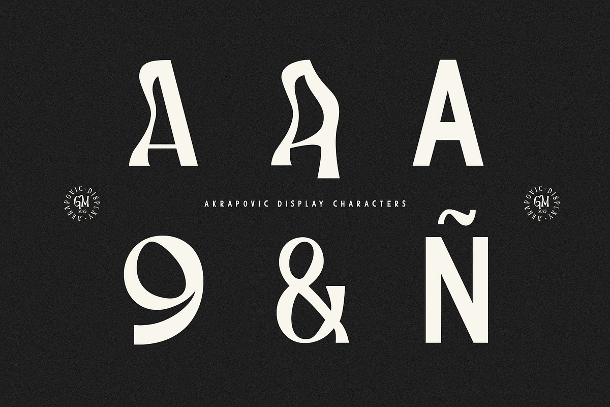Akrapovic Font - Display, a Sans Serif Font by giemons™ (Photo 5 of 7)