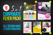 Corporate Flyers Psd Template 5 in 1, a Flyer Template by SCworkspace (Thumbnail 1 of 2)