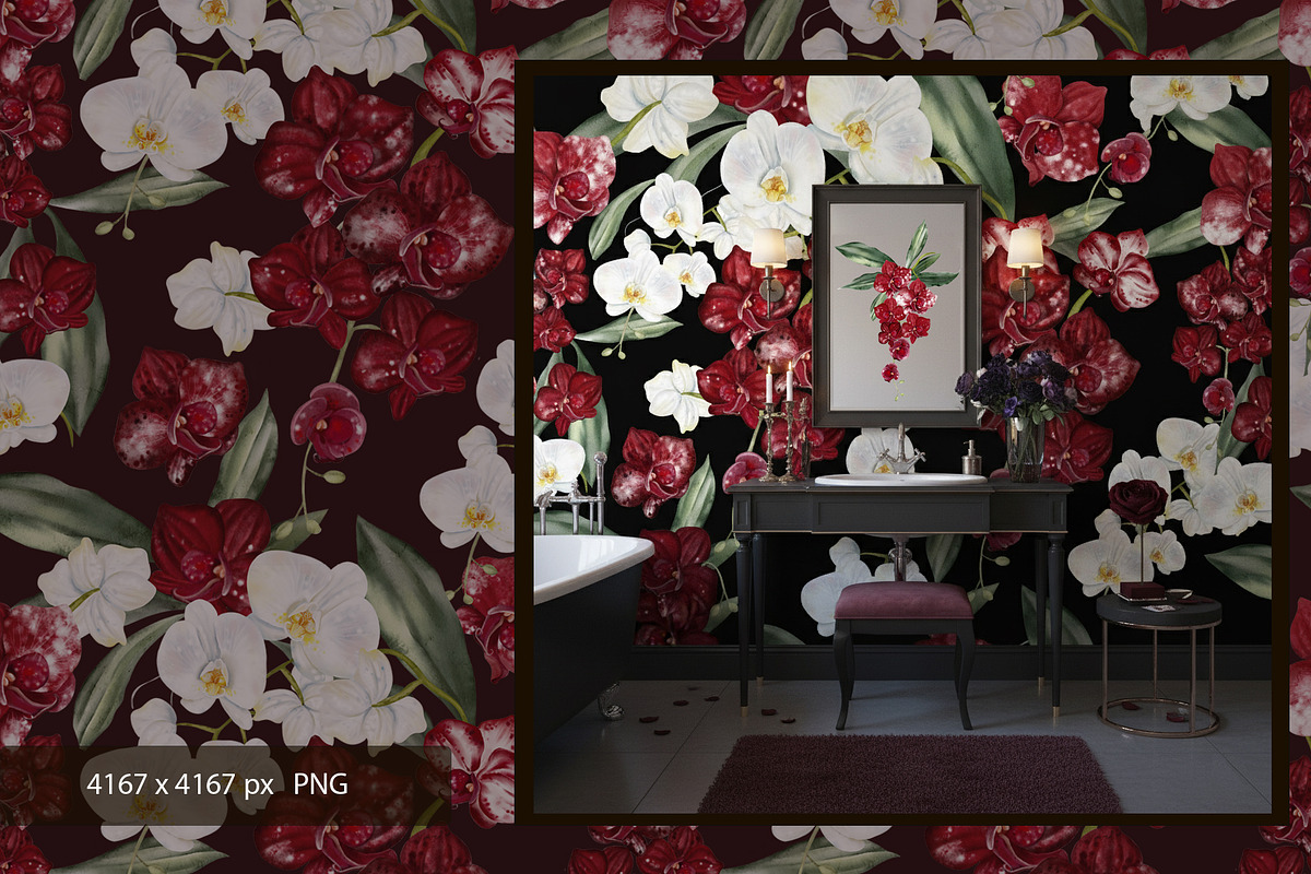WATERCOLOR ORCHIDS, an Object Graphic by Knopazyzy (Photo 7 of 18)
