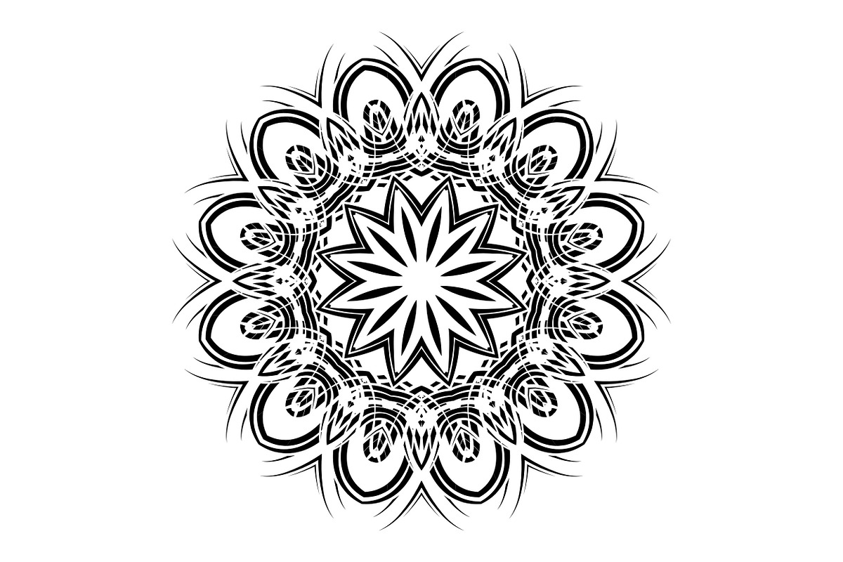 Black White Mandala Illustration Set, a Decorative Illustration by NJ Himel (Photo 15 of 101)