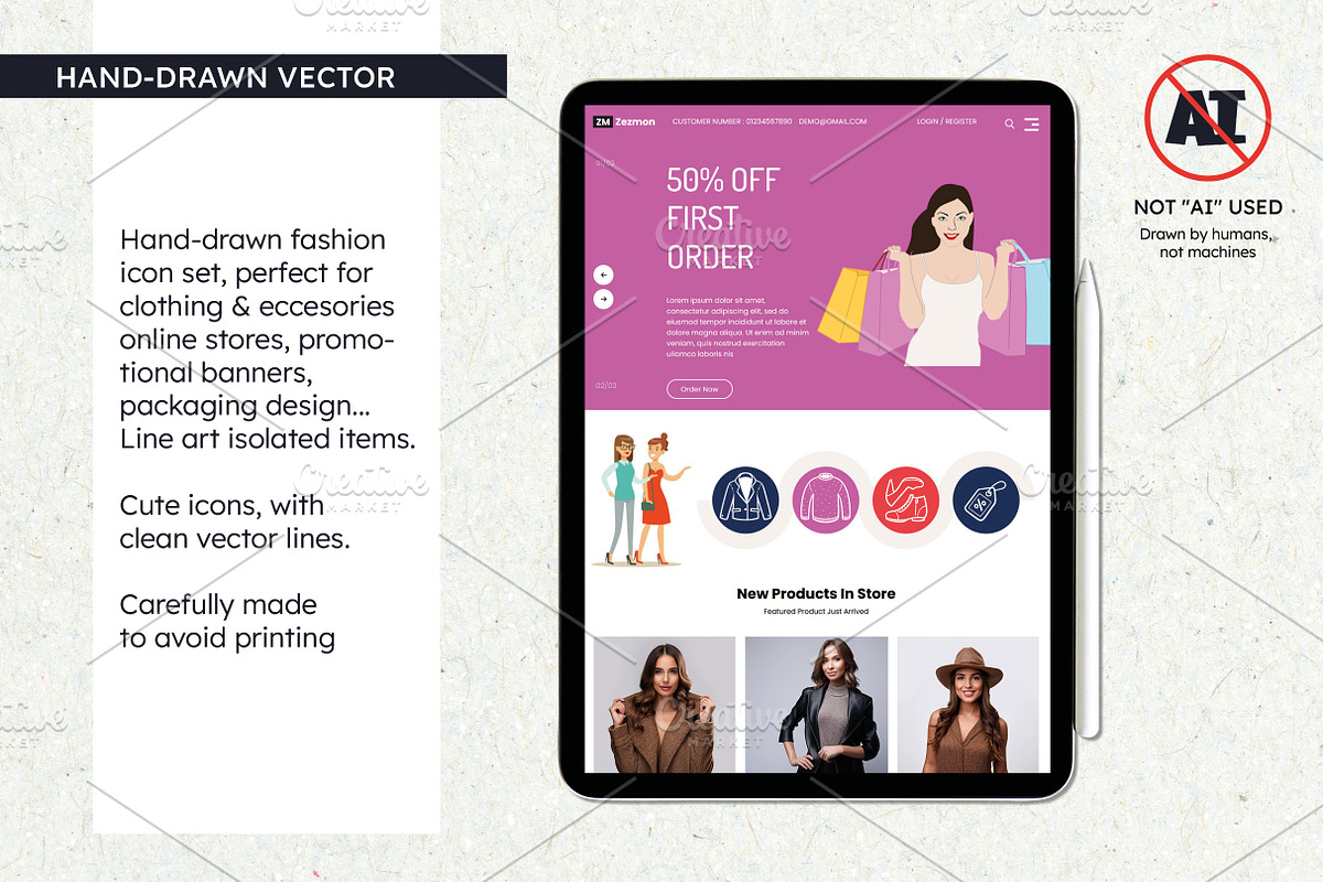 Fashion & Clothing SVG Icons, an Outline Icon by insemar (Photo 2 of 4)