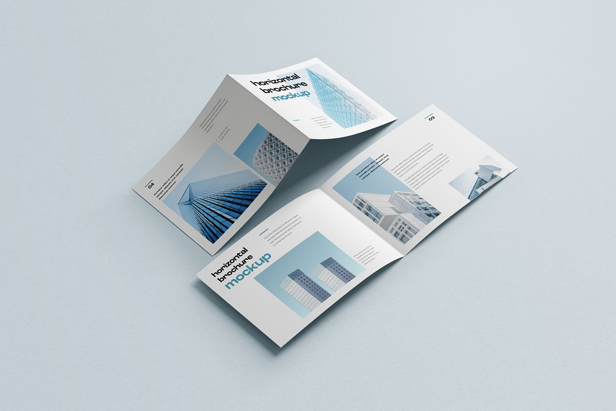 Bifold Horizontal Brochure Mockup, a Print Template by mockupatelier (Photo 4 of 13)