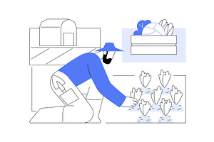 Harvesting isolated cartoon vector, an Illustration by Visual Generation
