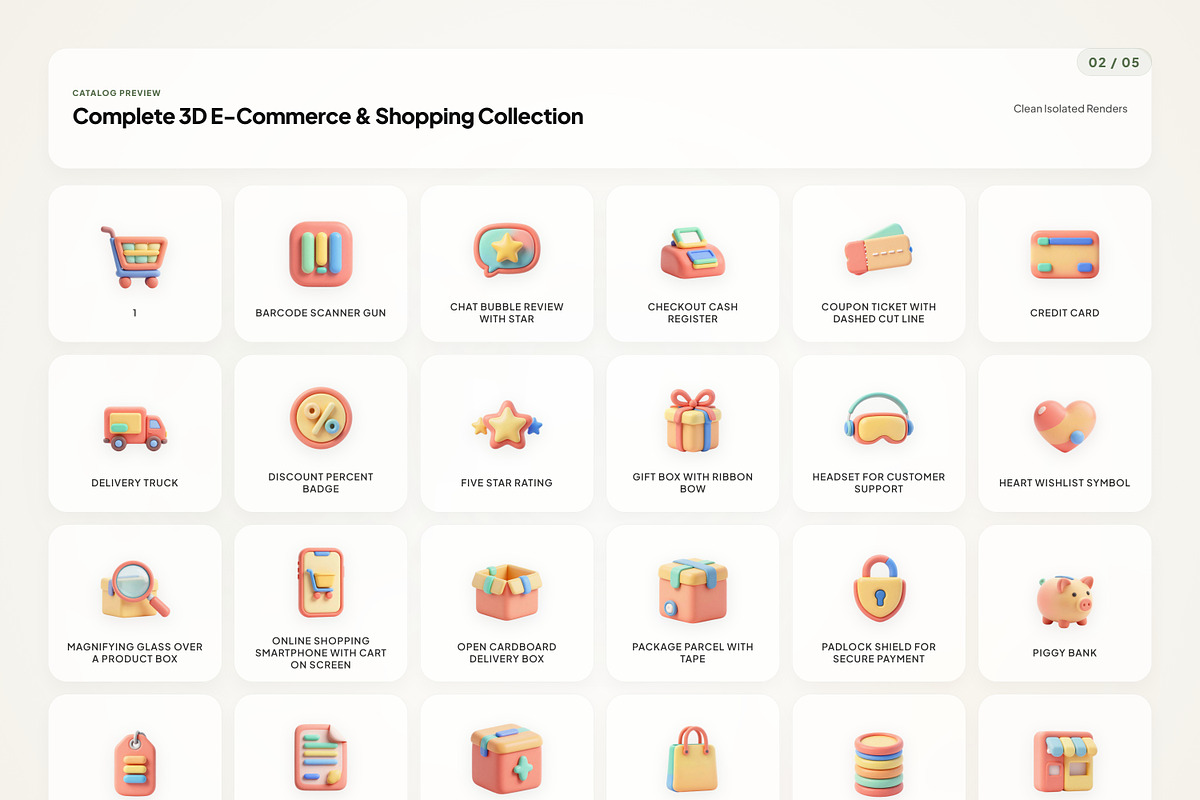 3D E-Commerce Icons, an Emoji Icon by River Visual (Photo 2 of 5)