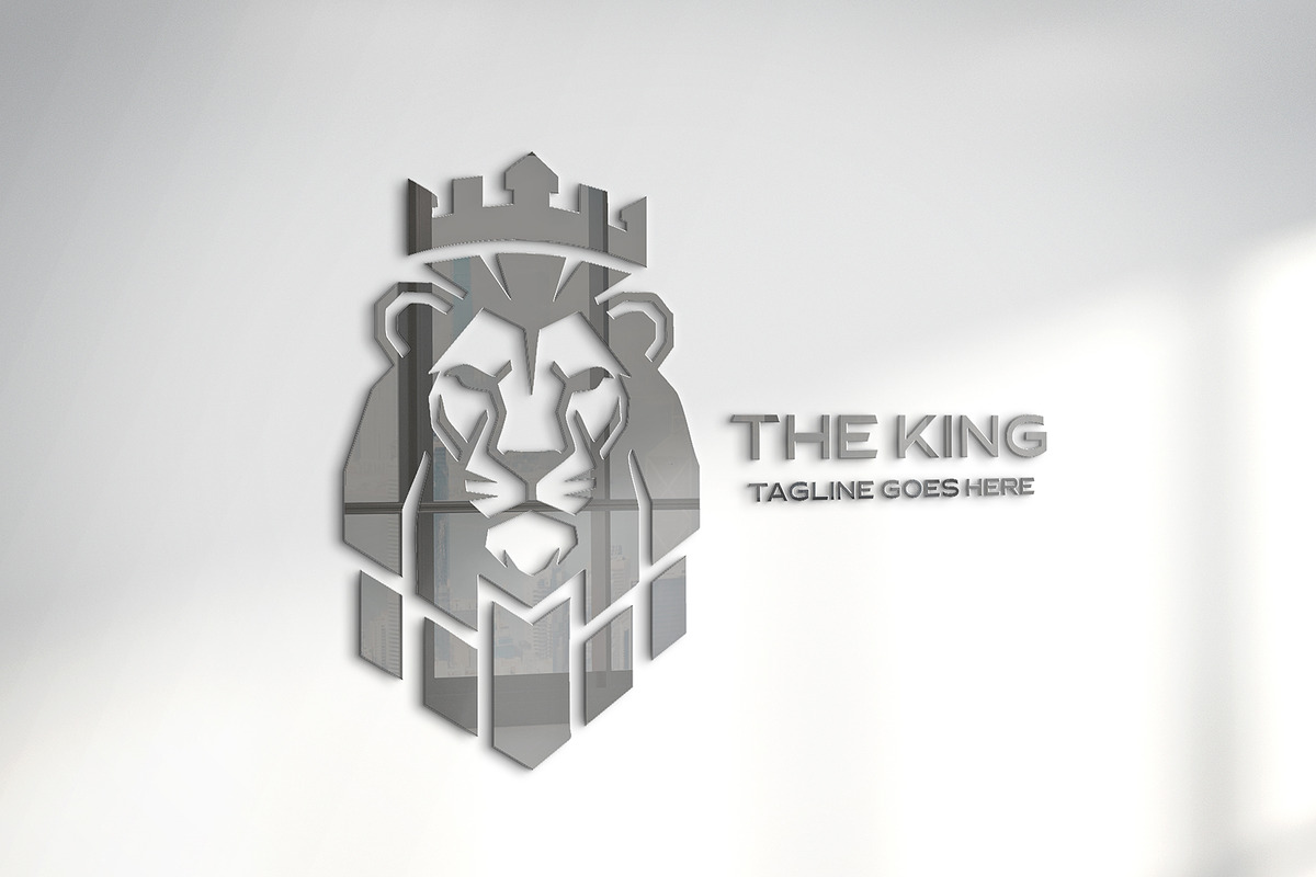 Geometric Lion Logo Design Template preview 3