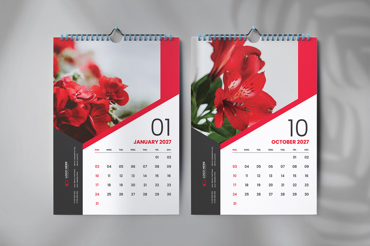 Wall calendar design template, a Stationery Template by Tanmoy Topu (Photo 3 of 5)