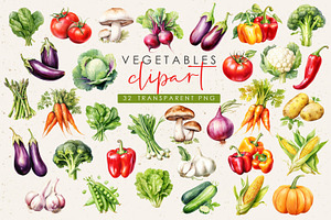 Vegetables Clipart PNG