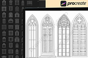 150 Window Procreate stamps brushes, a Brush Add-On by DrawingStoryShop (Thumbnail 4 of 6)