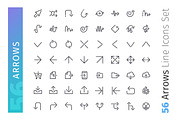 Arrow Line Icons Set, an Outline Icon by Voysla's Shop (Thumbnail 2 of 4)