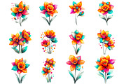 Whimsical Spring Daffodil Flower, an Illustration by Designking (Thumbnail 3 of 5)
