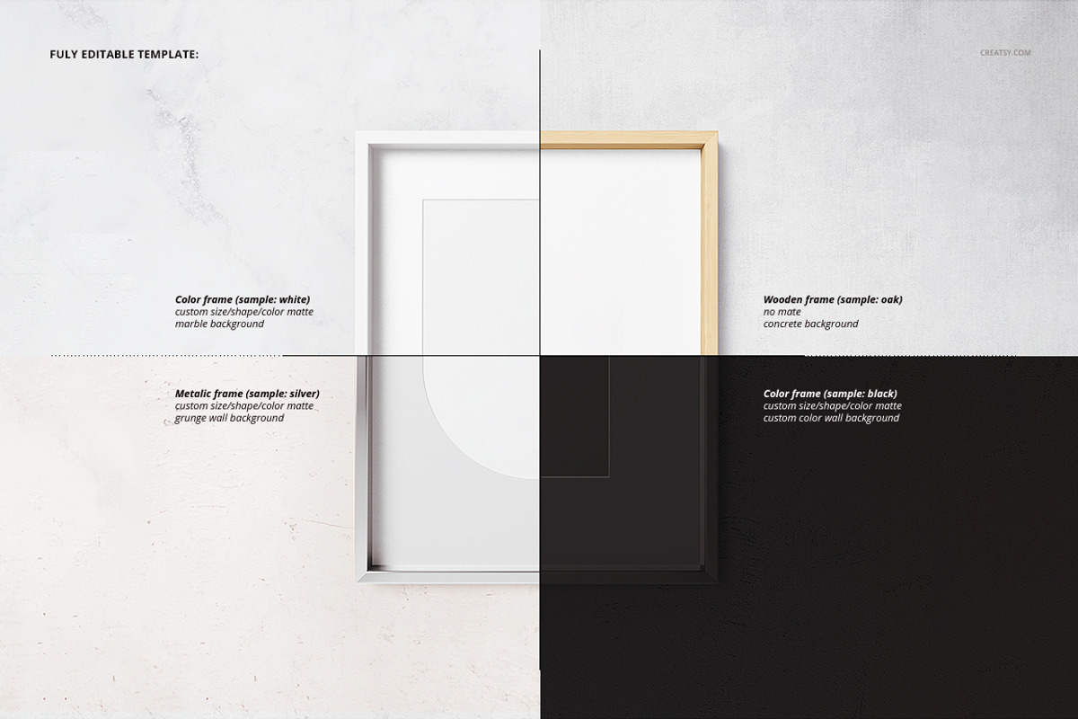 Picture Deep Frame Mockup Set, a Poster Template by creatsy5 (Photo 3 of 16)