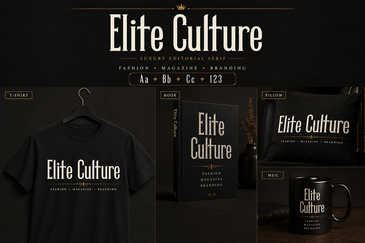 Elite Culture, a Serif Font by Wow Magic (Photo 3 of 5)