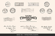 Vintage Postage Stamps Collection, an Object Graphic by Graphic Goods (Thumbnail 4 of 12)