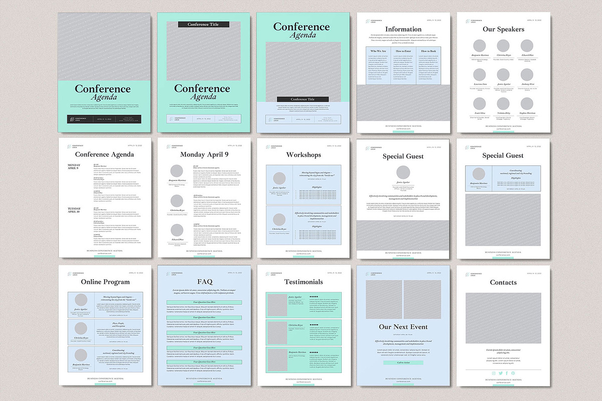 Conference Agenda Canva Template v3, a Magazine Template by 3.14&Co (Photo 8 of 8)