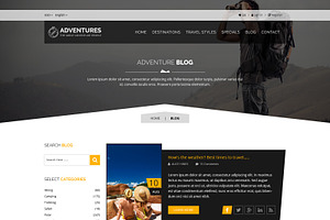 Adventures And Tour PSD Template