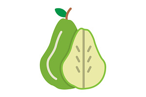 Pear Flat Icon, an Icon by Pexelpy